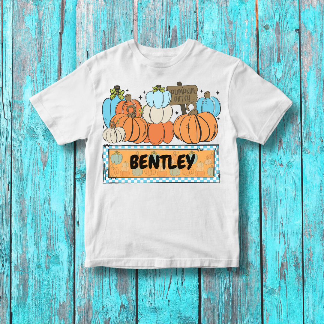 Boys Personalized Pumpkin Patch Tee | Fall Pumpkin Farm Shirt