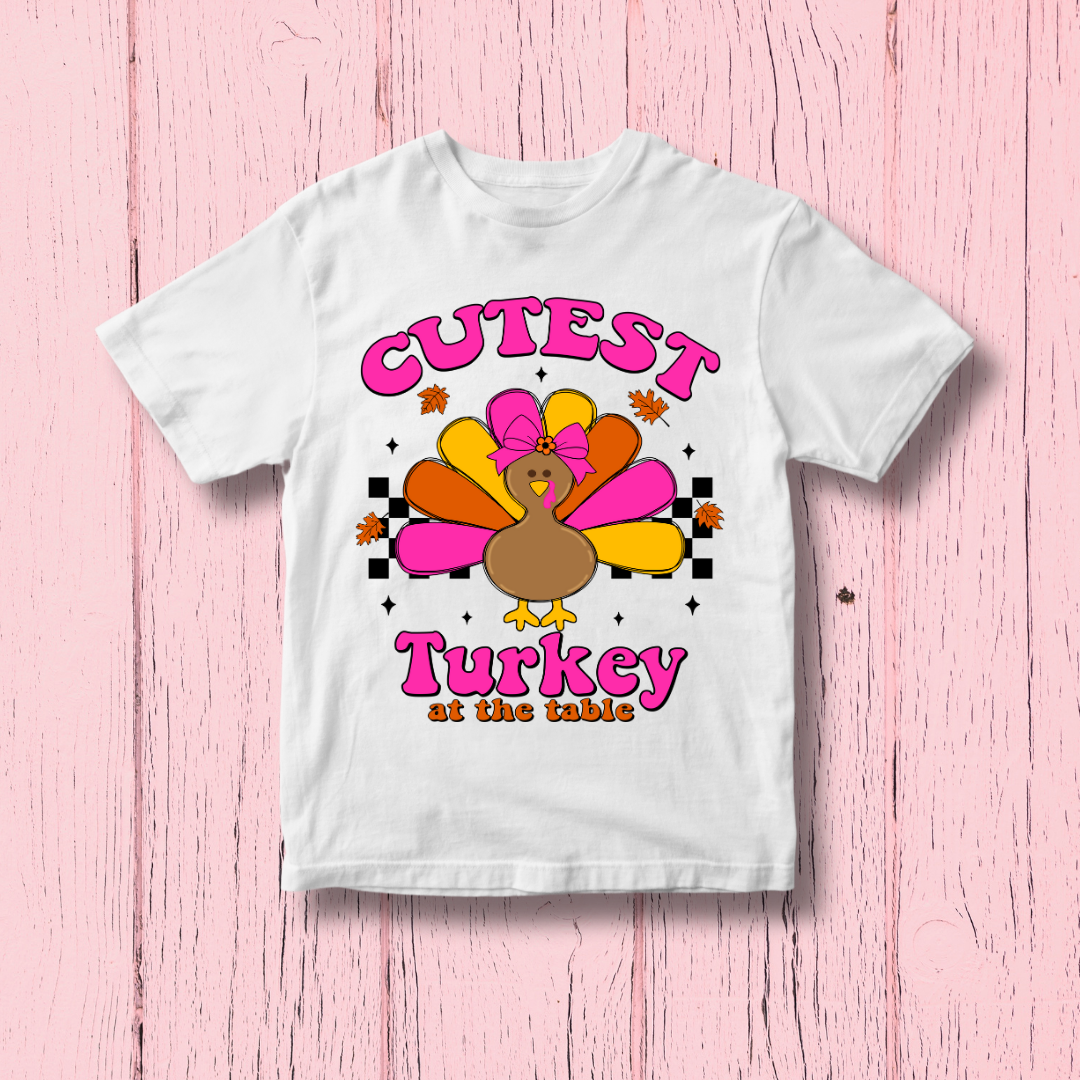 Cutest Turkey at the Table | Kids T-Shirt Bar