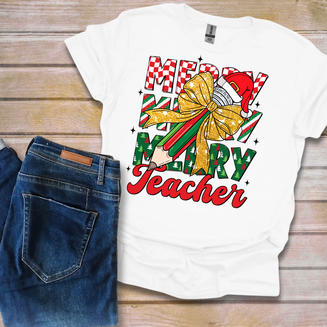 Merry Teacher Tee | T-Shirt Bar