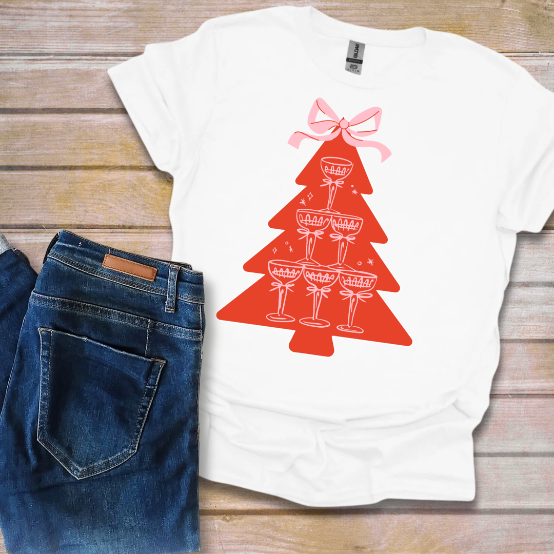 Cheers Christmas Tree Tee | T-Shirt Bar