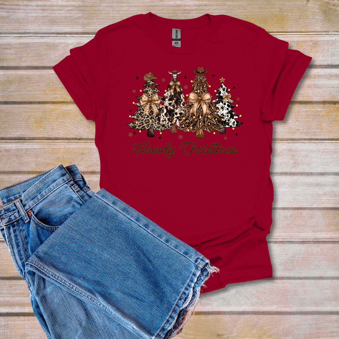 Western Howdy Christmas Tee | T-Shirt Bar