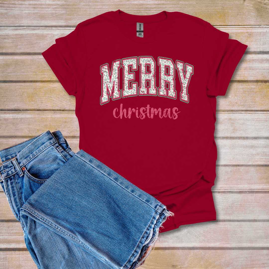 Varsity Merry Christmas Tee | T-Shirt Bar