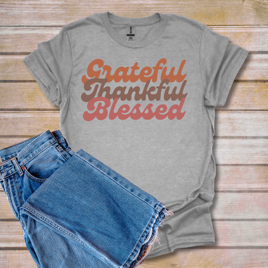 Grateful, Thankful, Blessed | T-Shirt Bar