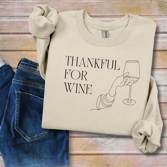 Thankful For Wine | T-Shirt Bar