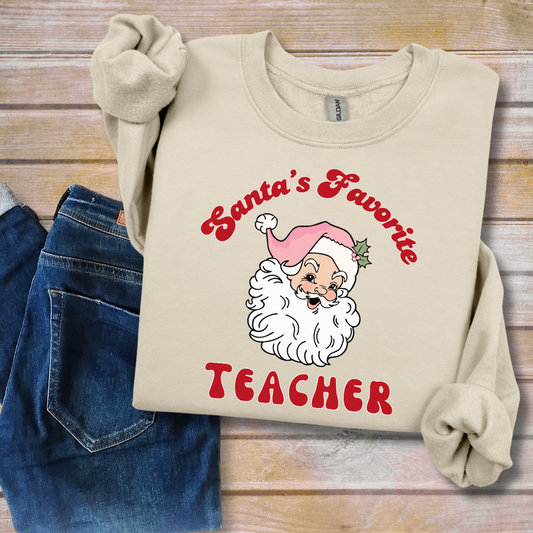 Santa's Favorite Teacher | T-Shirt Bar