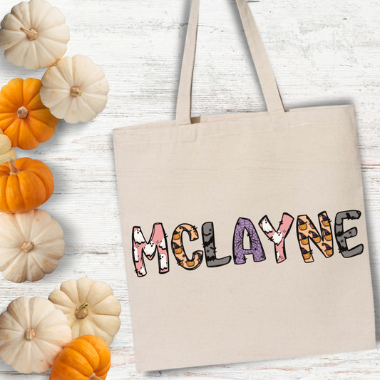 Personalized Halloween Tote